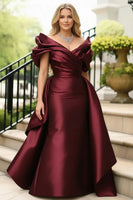 
              Off Shoulder Puff Sleeve Solid Elegant Cocktail Wedding Guest Maxi Dress
            