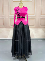 
              Luxury Long Dress With Belt
            