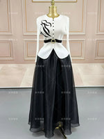 
              Luxury Long Dress With Belt
            